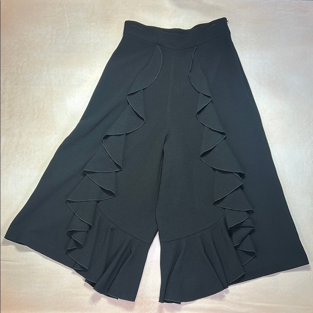 Alexis Black Mulan Ruffle Culottes Pants